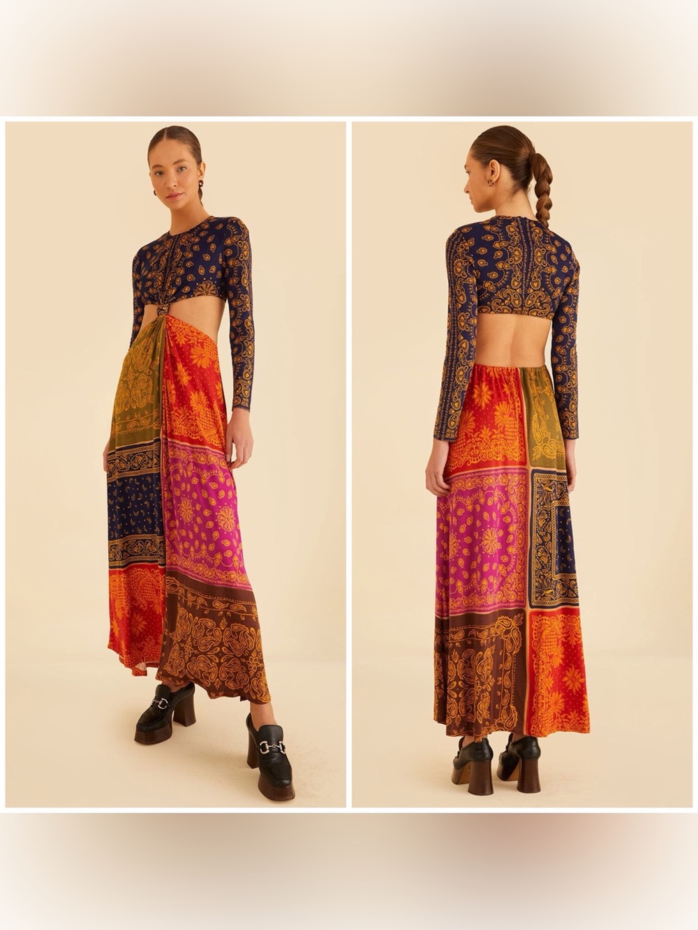 NWT- FARM Rio Bandana Dream Cut Out Maxi Dress (Size M)